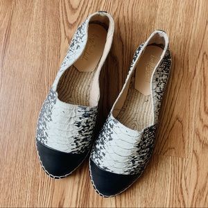 LIKE NEW Loeffler Randall Mara Snake Leather Espadrilles 6